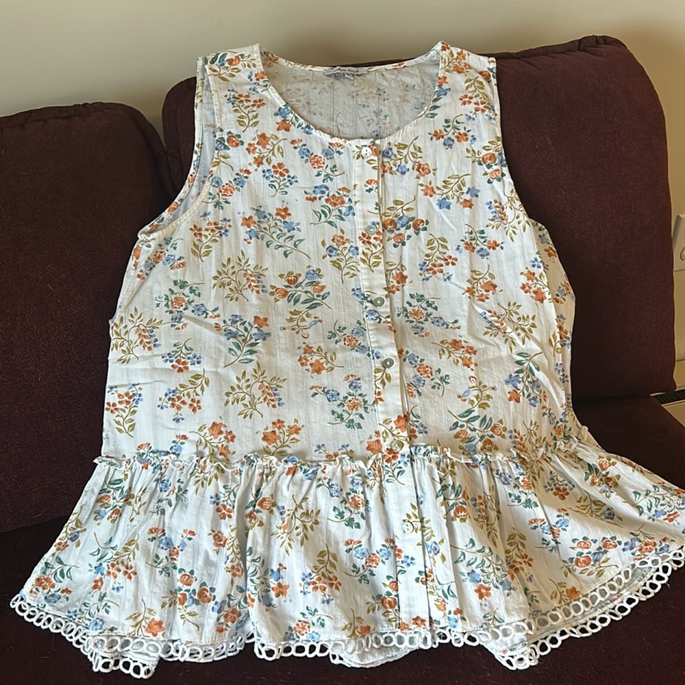 White Birch Floral Top
